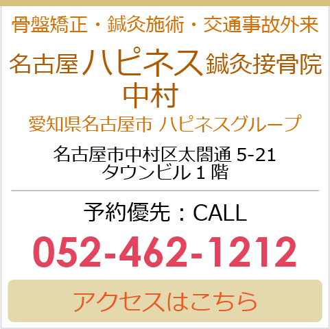 名古屋ハピネス鍼灸接骨院・整体院 中村　愛知県名古屋市　ハピネスグループ